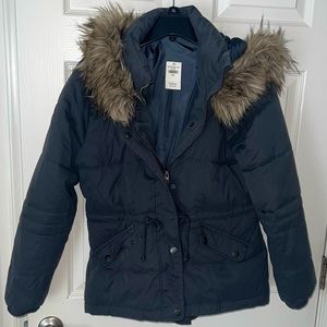 Large Hollister puffer jacket